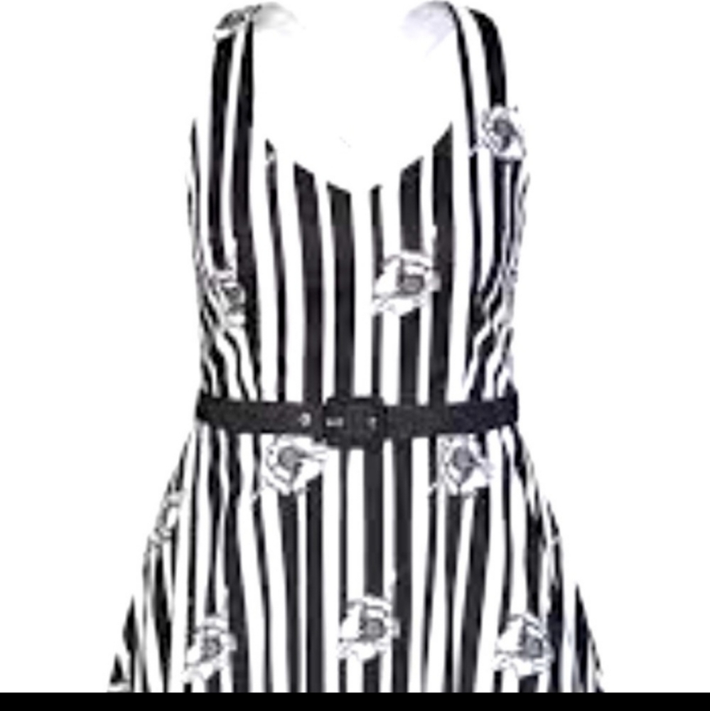 NWOT CITY CHIC ROSE PRINT STRIPED DRESS. SZ XXL/24 - Picture 5 of 7